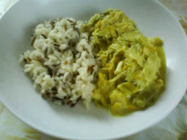 Curry-Lauch-Rahmgemüse mit Wildreis - Rezept