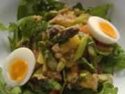 Lauwarmer Salat von grünem Spargel  und Thunfisch - Rezept