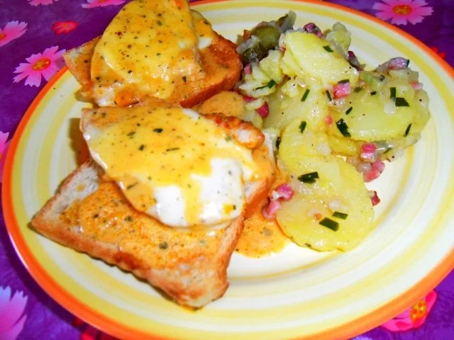 Gratinierte Schnitzel-Toast´s an Rahmsauce - Rezept - Bild Nr. 2