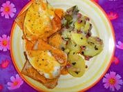 Gratinierte Schnitzel-Toast´s an Rahmsauce - Rezept