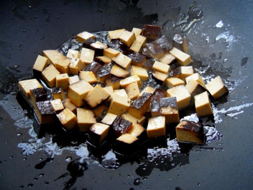 Buntes Wok Gemüse mit Räuchertofu dazu Reis - schnell &amp; einfach - von Miez