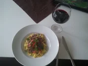 Filet / Kalbsmedaillons mit Pilzen auf Bandnudeln - Rezept