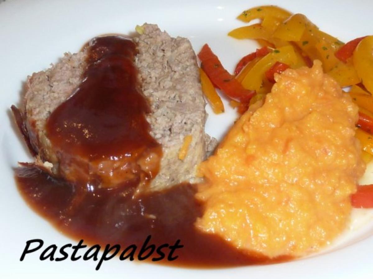 BBQ Hackbraten mit selbstgemachter BBQ Sauce - Rezept - kochbar.de