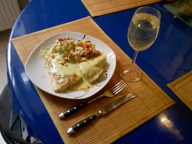 Fisch: Pikantes Kabeljaufilet mit Gemüsereis und Senf-Dill-Soße - Rezept - Bild Nr. 10