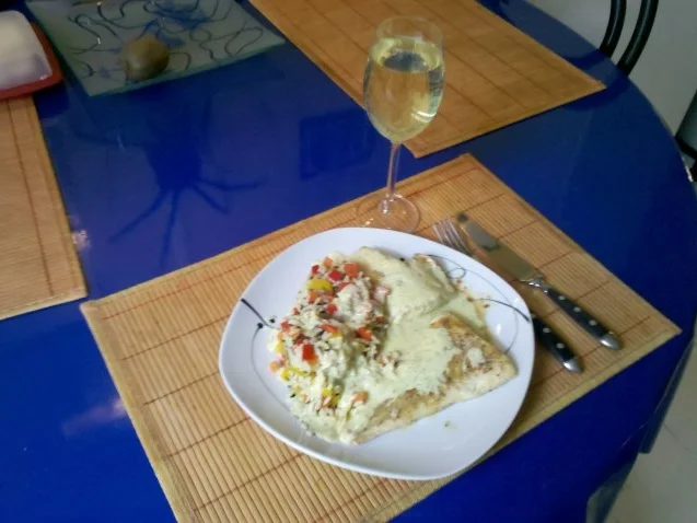 Fisch: Pikantes Kabeljaufilet mit Gemüsereis und Senf-Dill-Soße - Rezept - Bild Nr. 11