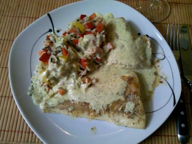 Fisch: Pikantes Kabeljaufilet mit Gemüsereis und Senf-Dill-Soße - Rezept - Bild Nr. 12