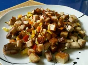 Rezept: Fleisch: Restepfanne mit Gemรผsereis und Fleischkรคse Fleisch: Restepfanne mit Gemรผsereis und Fleischkรคse - Rezept