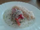 Fisch-Röllchen an Chili-Reis und Dill-Soße - Rezept