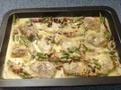 Gratiniertes Schweinefilet mit Speckbohnen - Rezept