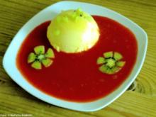 Mango-Mousse auf Erdbeer-Sauce - Rezept