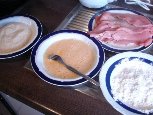 Kalbschnitzel mit Spargelspitzen und neuen Kartoffeln als Kartoffelpilze - Rezept - Bild Nr. 8