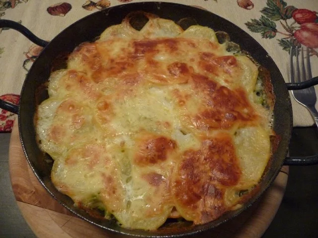 Fleischlos : Schnelle Pfanne / Gemüse überbacken - Rezept