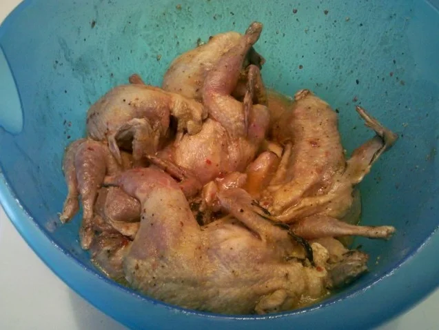 Geflügel: Wachteln mit schwarzem thailändischen Klebreis und Gorgonzola-Waldpilzsoße - Rezept - Bild Nr. 3