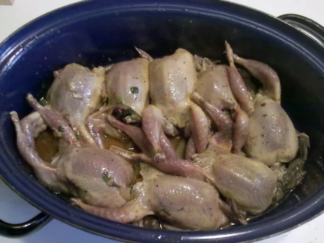 Geflügel: Wachteln mit schwarzem thailändischen Klebreis und Gorgonzola-Waldpilzsoße - Rezept - Bild Nr. 11