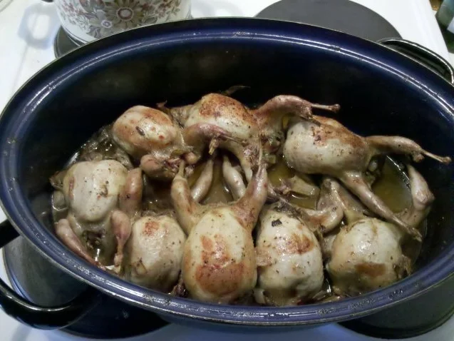 Geflügel: Wachteln mit schwarzem thailändischen Klebreis und Gorgonzola-Waldpilzsoße - Rezept - Bild Nr. 14