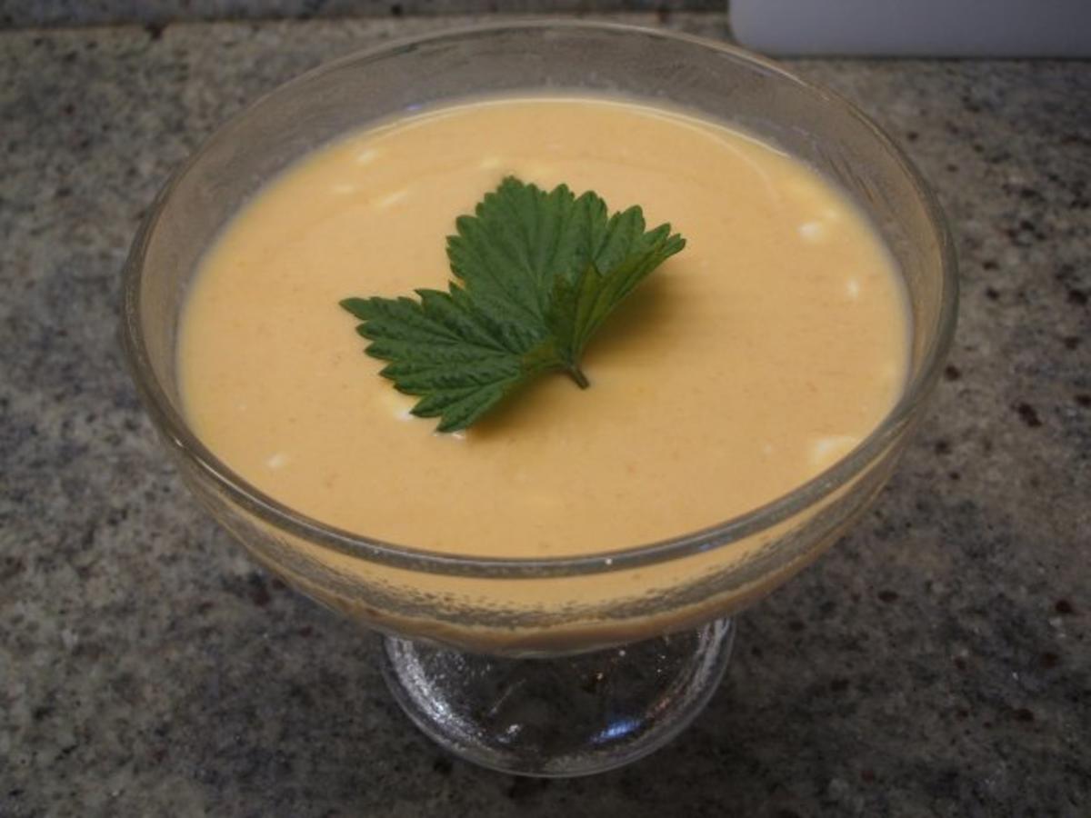 Bilder für Dessert: Melonen-Quark-Dessert mit Sanddornsaft - Rezept