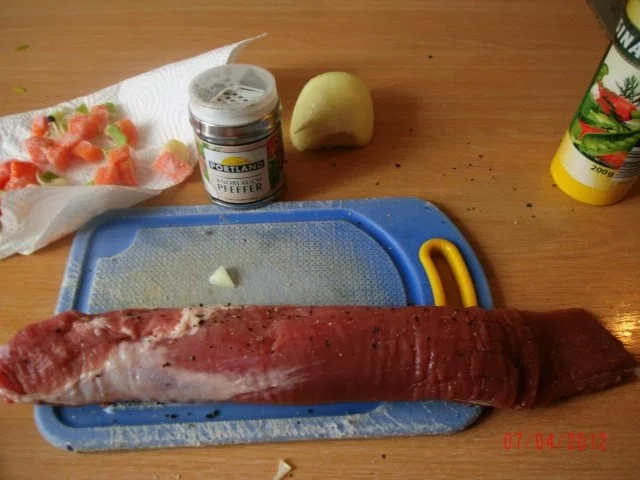 Schweinefilet mit Rahmchampignons oder Bluko - Rezept - Bild Nr. 3