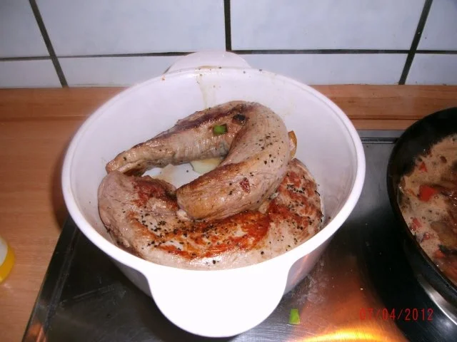 Schweinefilet mit Rahmchampignons oder Bluko - Rezept - Bild Nr. 6