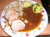 Schweinefilet mit Rahmchampignons oder Bluko - Rezept