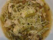 Suppentopf mit Huhn und grünem Spargel - Rezept