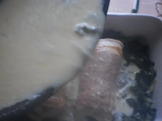 Rezept: Putenrolle auf Spinatbett Bild Nr. 9 Putenrolle auf Spinatbett - Rezept - Bild Nr. 9