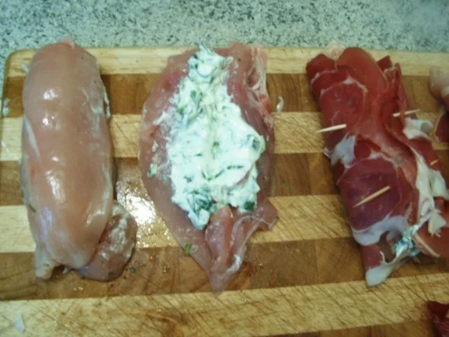 Hähnchenbrust mit einer Bärlauchfüllung - Rezept - Bild Nr. 5