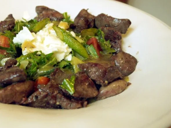 Rezept: Salat mit grünem Spargel und Geflügelleber Bild Nr. 2 Salat mit grünem Spargel und Geflügelleber - Rezept - Bild Nr. 2