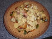 Hamburger Pannfisch, mit Bratkartoffeln und Senfsoße - Rezept