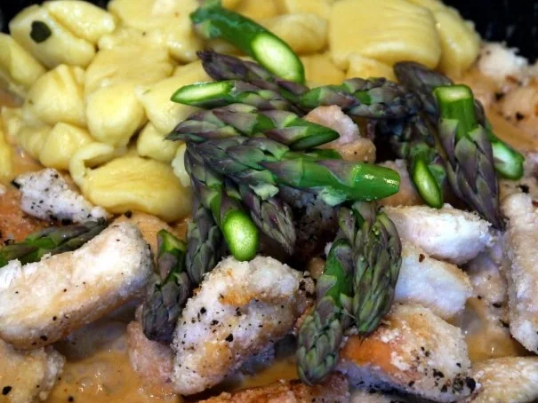 Gnocchi mit grünem Spargel und Hähnchen - Rezept - Bild Nr. 12