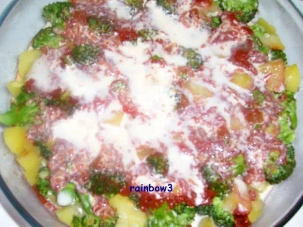 Auflauf: Broccoli-Kartoffel-Auflauf mit Tomatensugo - Rezept - Bild Nr. 5
