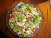 gemischter Salat mit Hähnchenbrustfiletstreifen - Rezept