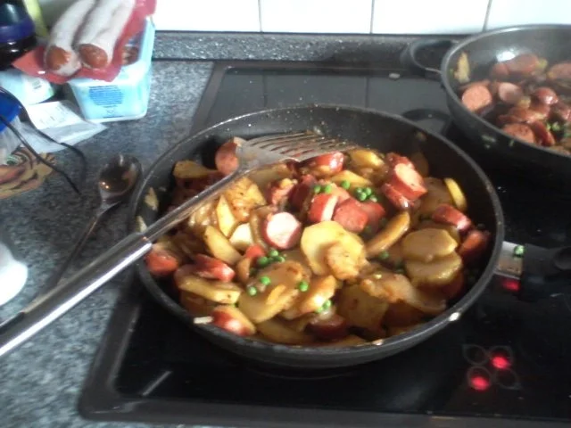 Kartoffelpfanne a`la Jörg mit Cabanossi - Rezept - Bild Nr. 2