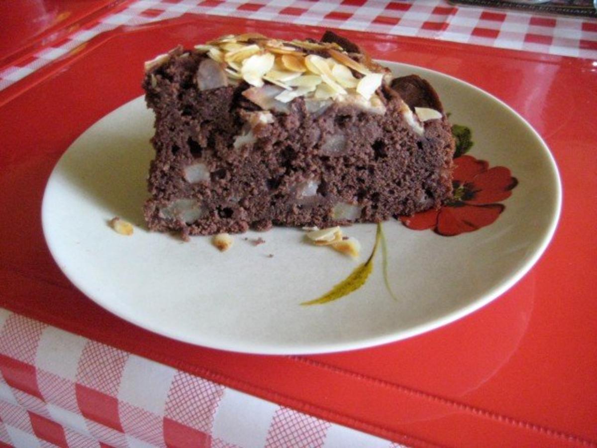 Birnen - Schokoladen Kuchen - Rezept