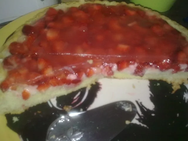 Rezept: Erdbeertorte mit Vanillepudding Erdbeertorte mit Vanillepudding - Rezept