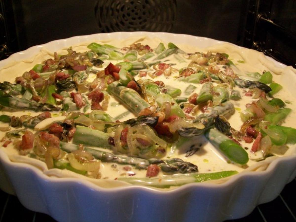 Quiche von grünem Spargel - Rezept mit Bild - kochbar.de