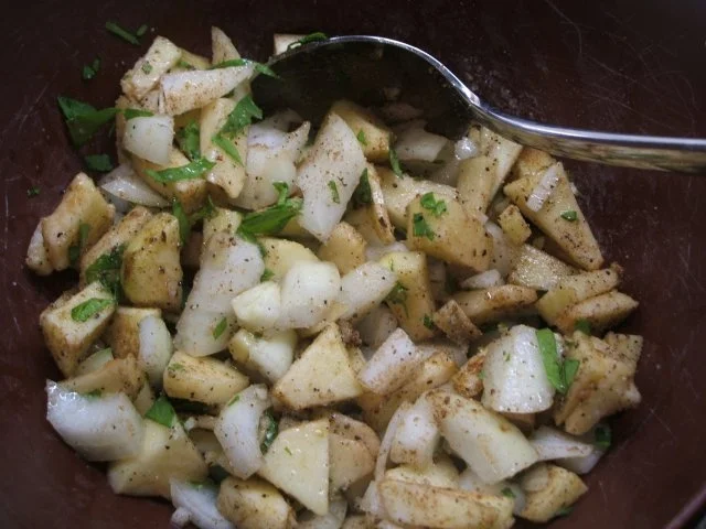 Rezept: Fleisch: Schweinerollbraten gefüllt mit Äpfeln und Zwiebeln Bild Nr. 3 Fleisch: Schweinerollbraten gefüllt mit Äpfeln und Zwiebeln - Rezept - Bild Nr. 3