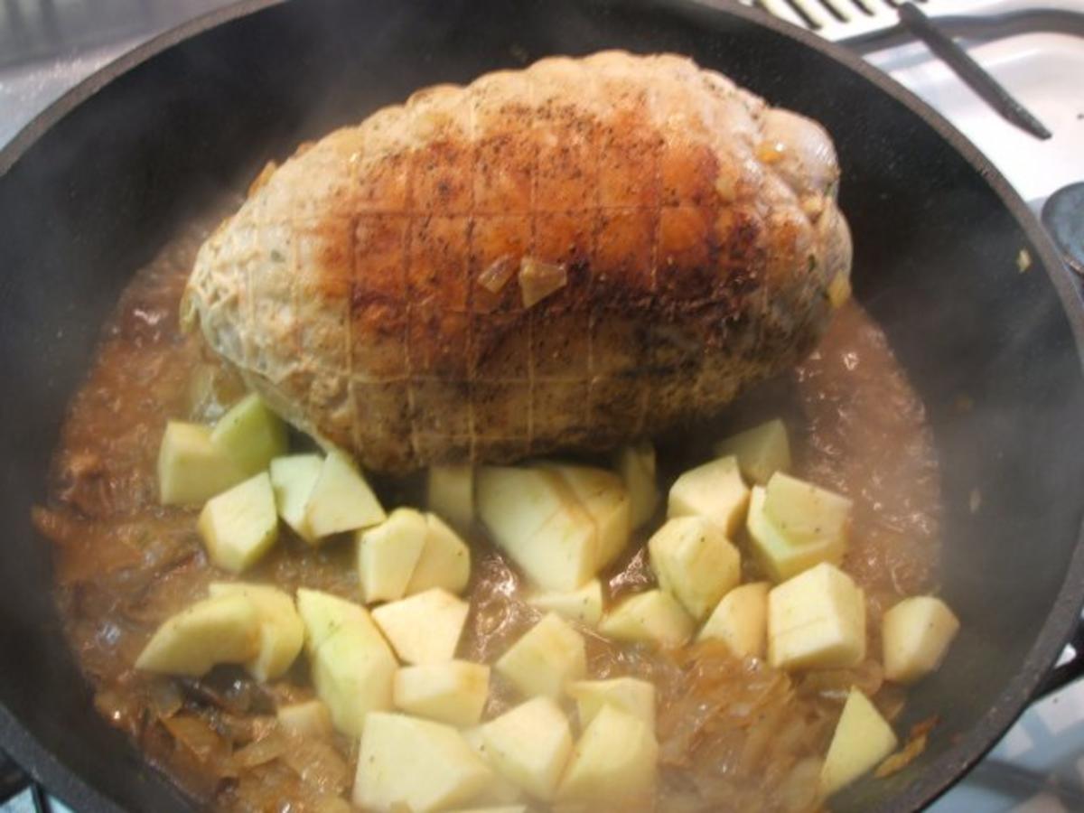 Fleisch: Schweinerollbraten gefüllt mit Äpfeln und Zwiebeln - Rezept - Bild Nr. 9