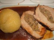 Fleisch: Schweinerollbraten gefüllt mit Äpfeln und Zwiebeln - Rezept