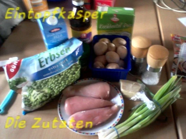 Champignon - Erbsen - Pfanne a´la Jörg mit Hähnchenbrustfilet und Reis - Rezept - Bild Nr. 2