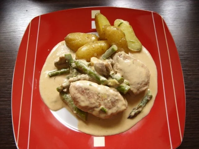 Lenden-Spargel-Pfanne mit Rosmarinkartoffeln - Rezept