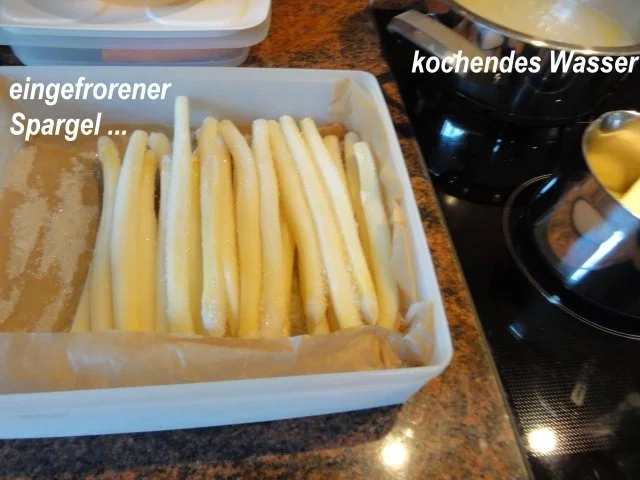 Gemüse:   SPARGEL mit Kräuterbutter und Schinkenröllchen - Rezept - Bild Nr. 5