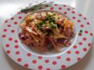 Käse-Wurstsalat mit Paprika - Rezept
