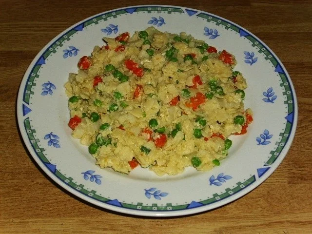 schnelle Gemüse-Eier Fleckerl - Rezept