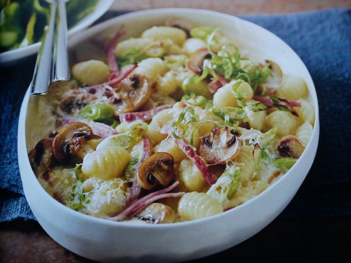 Gnocchi-Gratin mit Champignons - Rezept - kochbar.de