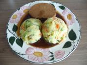 Resteverwertung : ... vom Veggi-Braten dazu bunten Kartoffelbrei - Rezept