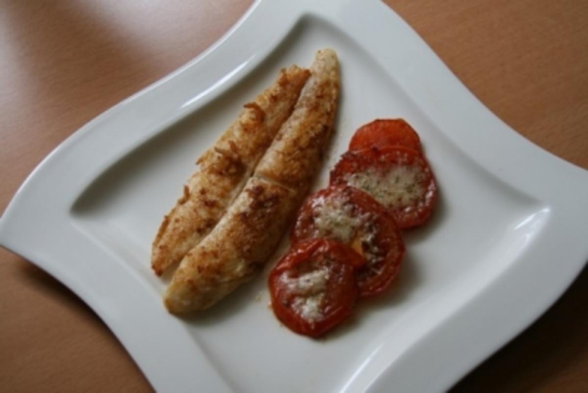 Pangasius Filet  mit Parmesan Tomaten - Rezept