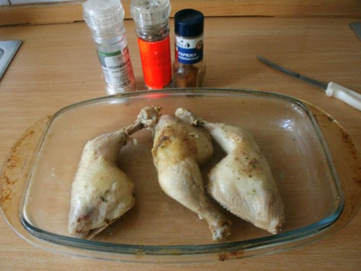 saftige -knusprige Hähnchenschenkel aus dem Backofen - Rezept - Bild Nr. 3