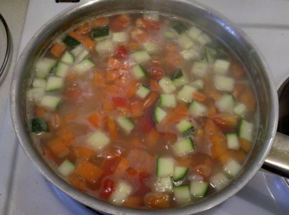 Fleisch: Delikates Schnitzel mit Gemüsereis und Thai Green Curry-Soße - Rezept - Bild Nr. 4