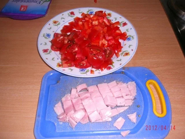 Rührei mit Paprika und Schinken - Rezept - Bild Nr. 2