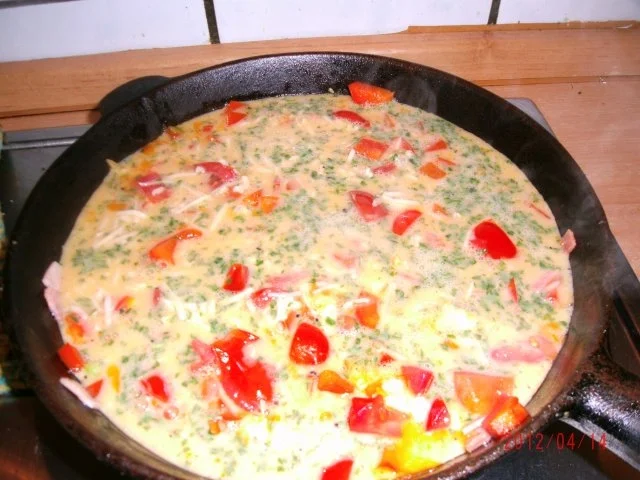 Rührei mit Paprika und Schinken - Rezept - Bild Nr. 4